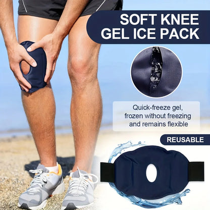 Reusable Nylon Gel Knee Pack for Hot/Cold Therapy, Easing Discomfort and Aiding Foot Relaxation