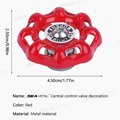 BLALION Fun Car Center Control 3D Valve Decoration Auto Interior Shift Knob Cover Air Conditioner Button Valve Switch Sticker