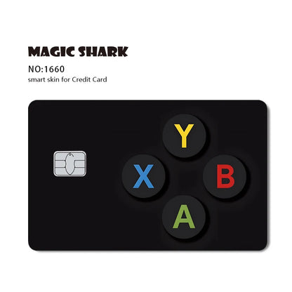 Magic Shark Fashin King Poker Money Game Controler Dragon 3M Matte Thin Sticker Film Skin for Debit Bank Credit Card