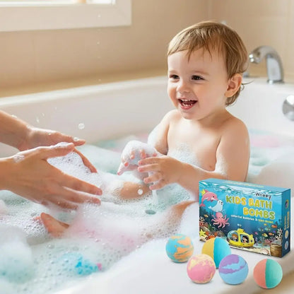 Kids Colorful Bath Bombs, Bath Color Fizzy Spa Balls Gift Set for Kids Bathtub Fun Relaxing Holiday Gift Toys for Kids Toddlers