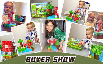 500PCS Magnetic Building Blocks Montessori STEM Educational Sensory Toys Mine World Magnet Cube Gifts For Kids Boys Girls