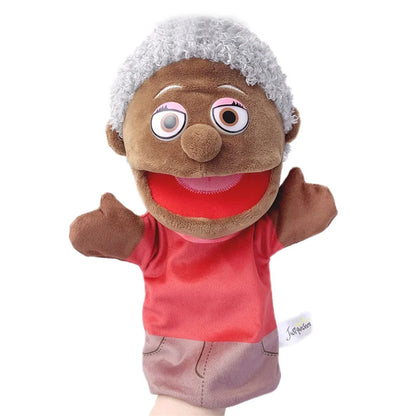 Family Soft Stuffed Toy Doll Dad Mum Brother Sister Cospaly Plush Doll Educational Baby Toys Kawaii Hand Finger Puppet