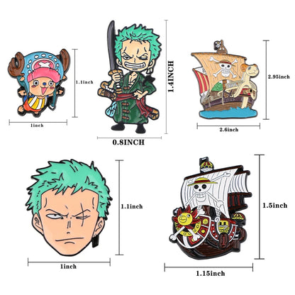 Japanese Anime Enamel Pin Cute Lapel Pin Devil Fruit Brooches for Backpack Manga Badges Jewelry Accessories