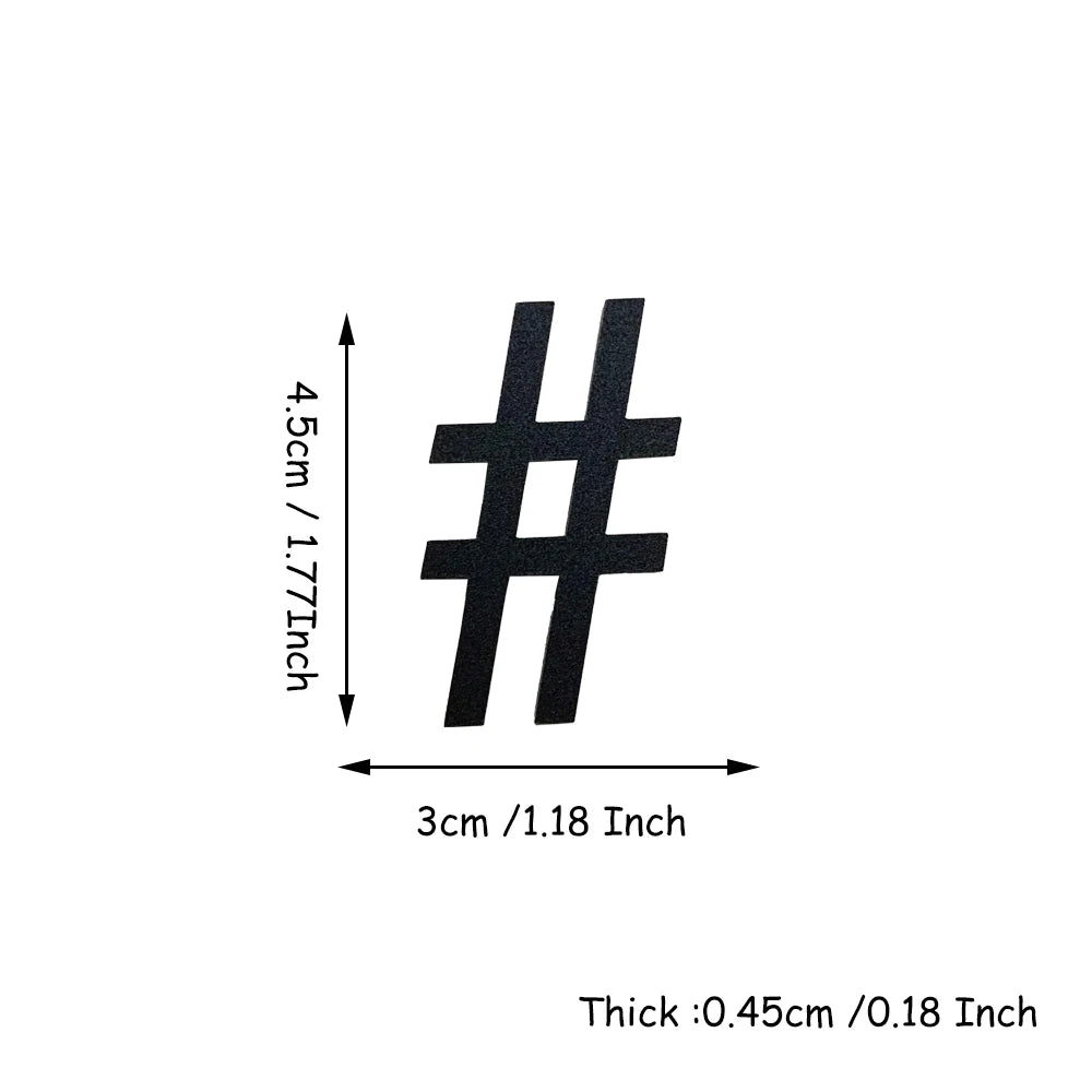 4 Inch 100mm Self Adhesive Big Modern Door Number for Exterior House Apartment Plaque Mailbox Address Digits Sticker Sign Black