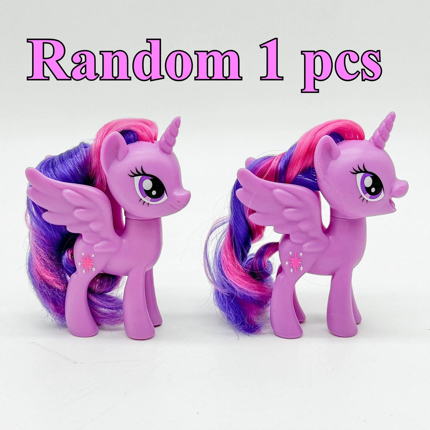 Genuine Hasbro My Little Pony Anime Figures Classic Twilight Luna Princesses Rarity Ornaments 8cm Collection Pony Toy Gifts