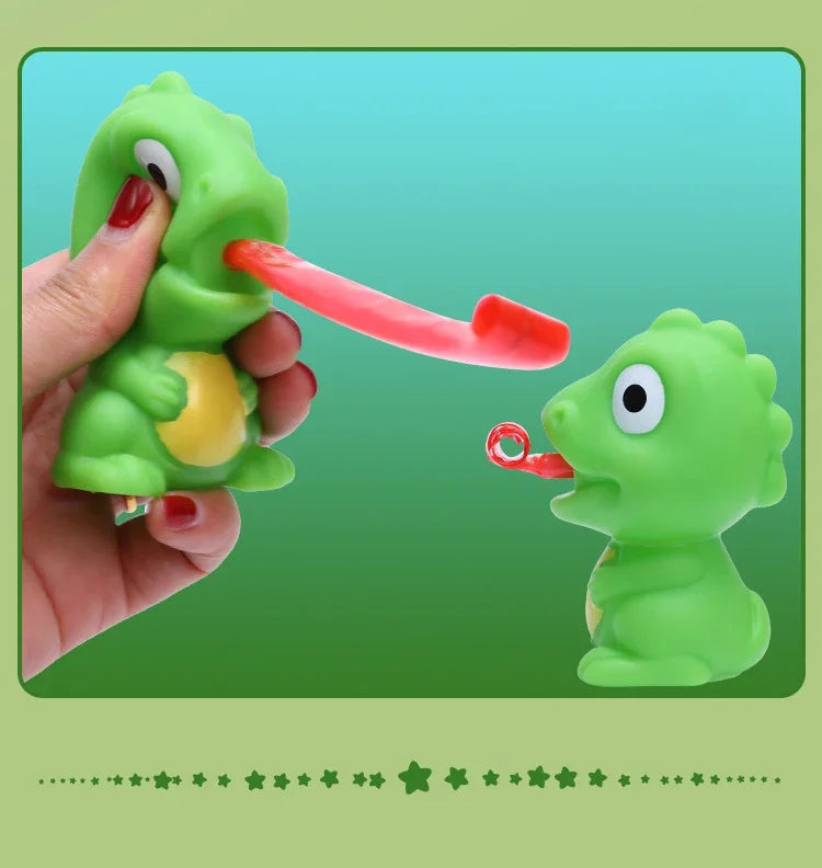Fidget Decompression pinch toy Creative Frog Dinosaur Sticking Tongue Out Relieve Stress Children Fun Squeeze Interactive Toys