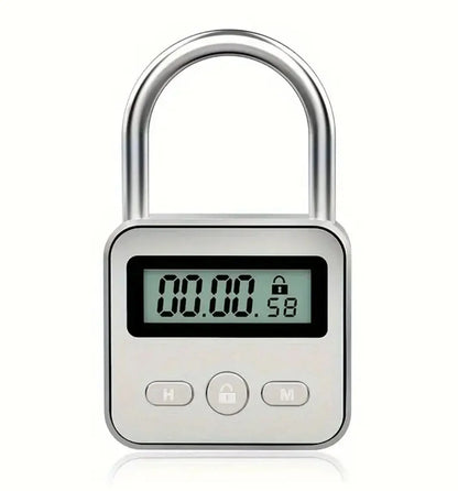Timer Padlock LCD HD Display Add Backlight Zinc Alloy 99 Hours Max Timing Super Long Standby Anti-addiction Electronic Lock