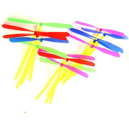 10/20pcs Novelty Plastic Bamboo Dragonfly Propeller Outdoor Classic Toy Kid Gift Rotating Flying Arrow Multicolor Random Color