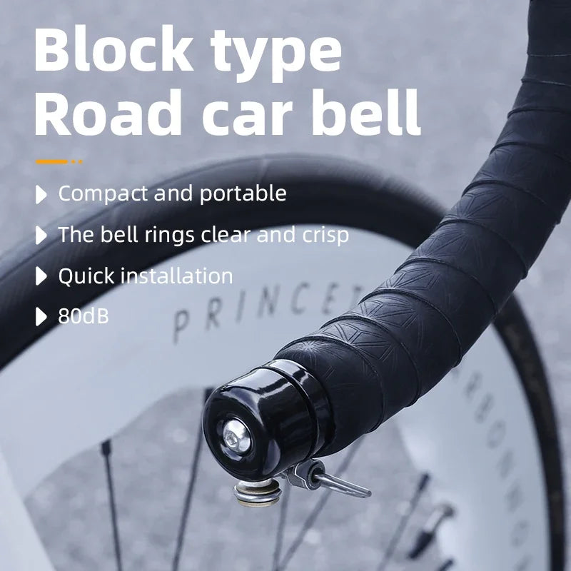 Bicycle Bell Curved Handlebar Plug Bell Horn Waterproof 80dB Loud High Decibel Ring Alarm Bell Road Bike Accessories