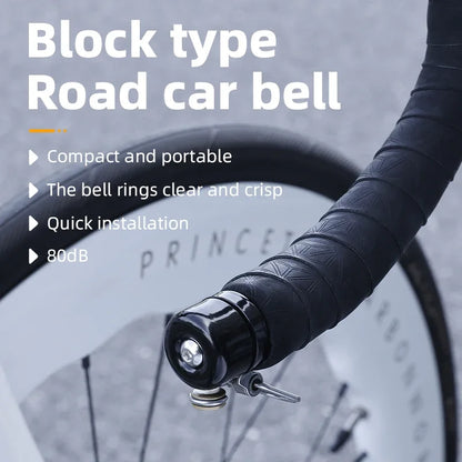 Bicycle Bell Curved Handlebar Plug Bell Horn Waterproof 80dB Loud High Decibel Ring Alarm Bell Road Bike Accessories