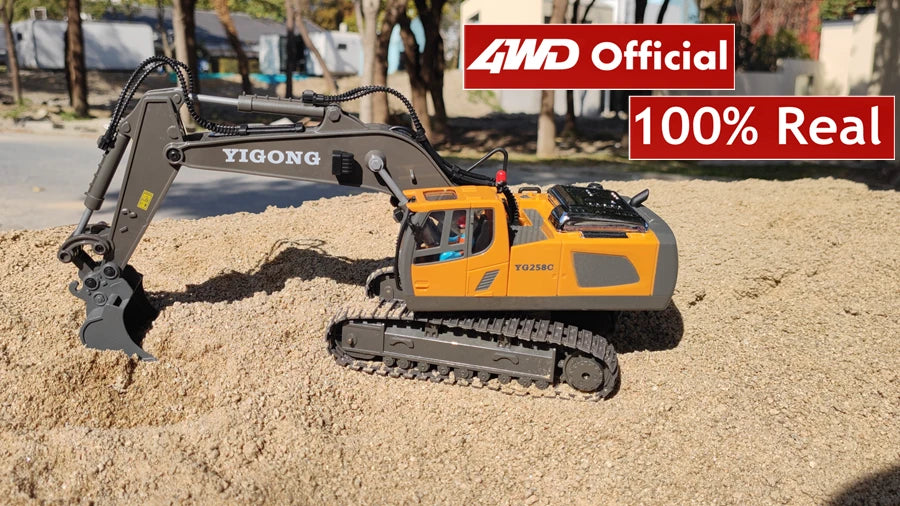 4WD Remote Control Excavator 4x4 Alloy Dump Truck Bulldozer Radio Model RC Car Construction Vehicle Toy Children Kids Gifts