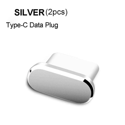 Metal Type C Dust Plugs Cellphone Anti-dust Protectors for Apple IPhone 15 Pro Max/15 Plus/15 Pro Samsung Dustplug