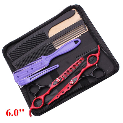 6'' Professional Hair Scissors Cutting Shears Thinning Hairdressing Haircut Salon Barber Home Japanese Steel Dropshipping A1019