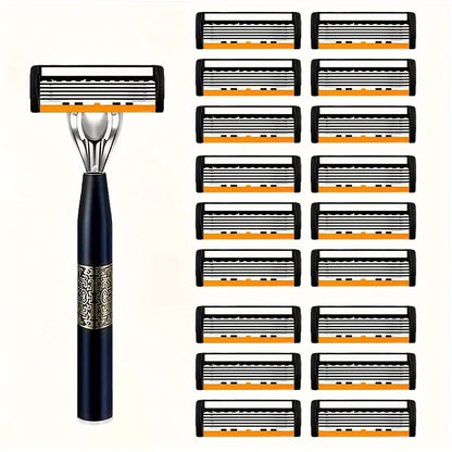 Razor Classic 6 Layer Safety Razor for Mens Shaving&Womens Hair Removal Shaving Blades Manual Shaver
