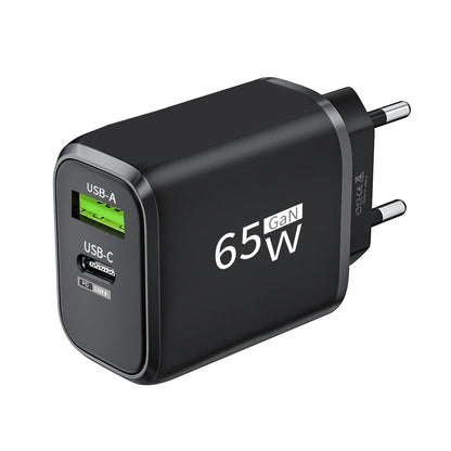 USB Charger 65W GaN Type C Fast Charging PD Power Adapter Quick Charger 3.0 For iPhone 15 Xiaomi POCO Samsung Oneplus