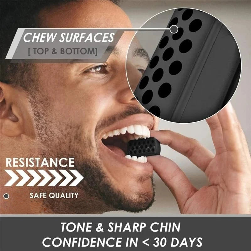 Jawline Exerciser for Man and Woman Silicone Jaw Exerciser Gum Tablets Jaw Trainer & Jaw Exerciser Shaper for Beginner, Intermed