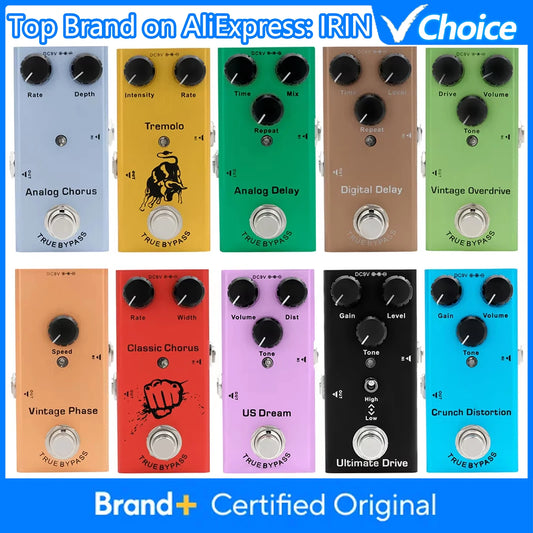 Electric Guitar Pedal Vintage Overdrive/Distortion Crunch/Distortion/US Dream/Classic Chorus/Vintage Phase/Digital Delay