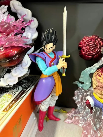 In Stock Dragon Ball Anime Figures Kaioshin Son Gohan Action Figure Supreme Kai God Of Creation Shf Pvc Model Desktop Decoration