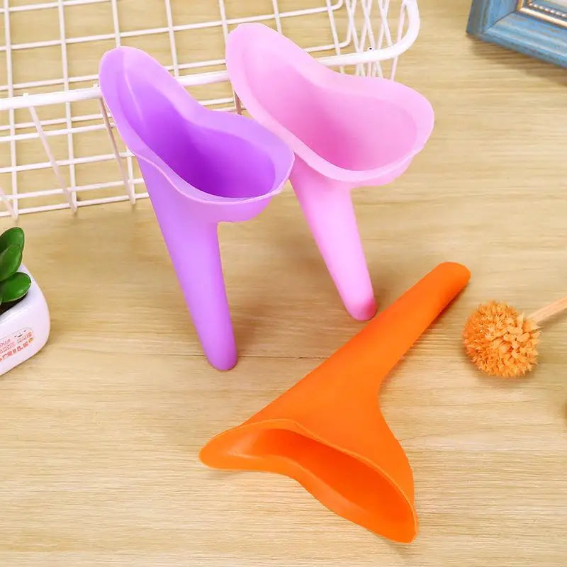 1pc Portable Silicone Urinal for Women Outdoor Travel Camping Female Soft Urination Device Stand Up & Pee Toilet Emergency TMZ