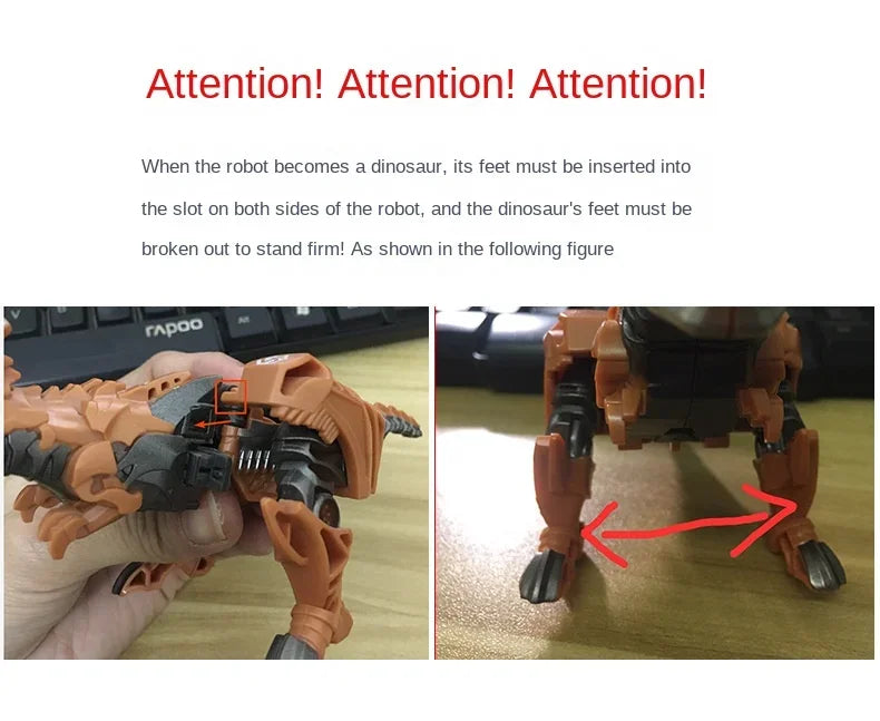 Transformation Toy Robot One Step Deformation Car Action Figure Model Dinosaur Toys for Boys