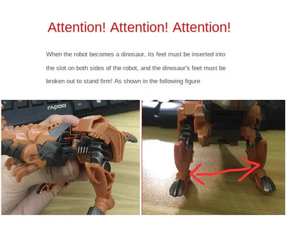 Transformation Toy Robot One Step Deformation Car Action Figure Model Dinosaur Toys for Boys