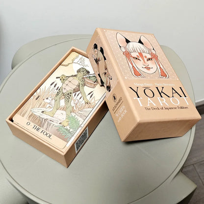 Yokai Tarot Deck 78 Pcs Cards Rooted In Japanese Folklore 12*7cm Printed on 350GSM Embossed Cardstock Packed In Rigid Box