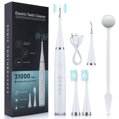 Ultrasonic scaler for teeth cleaning tartar removal plaque removal rechargeable teeth whitening oral care and dental cleaner
