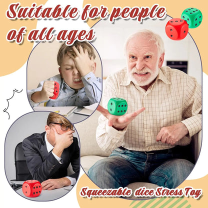 6/12pcs/set Large Foam Dice Soft Jumbo Dot Dice 6 Sided Foam Dice Fake Jumbo Dice Rebound Dice