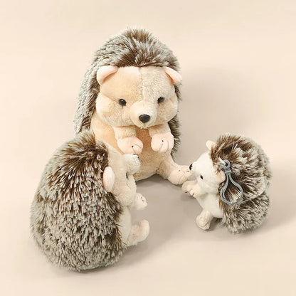 Lovely Baby Hedgehog Plush Toys Soft Stuffed Lifelike Hedgehog Pendant Doll Lovely Desktop Pet Kawaii Keychain Bags Decor