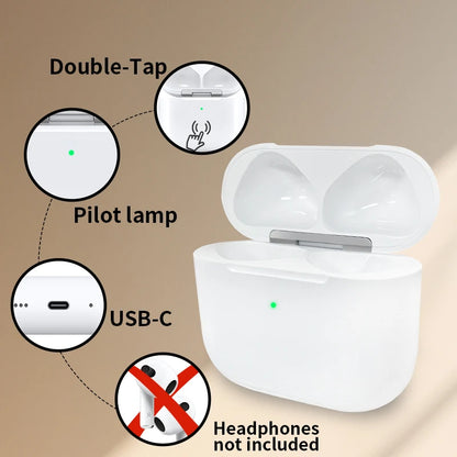 AirPods 4 Charger Case Replacement w/ Wireless Charging & Real Pop-Up – No Earbuds, OEM-Like Battery Holder