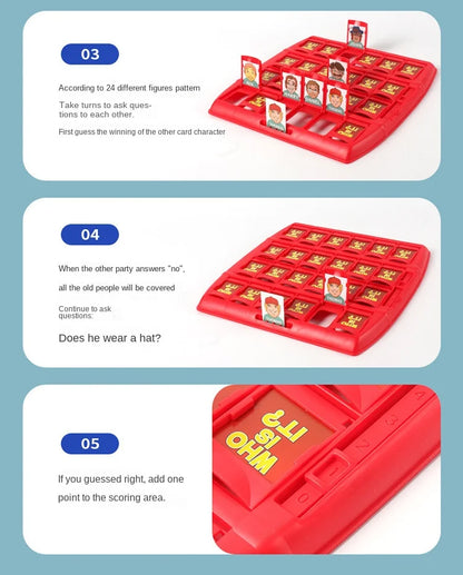 Guess who I am Board game Card game Children's puzzle board toy board parent-child interactive intelligence