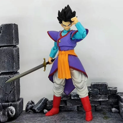 In Stock Dragon Ball Anime Figures Kaioshin Son Gohan Action Figure Supreme Kai God Of Creation Shf Pvc Model Desktop Decoration
