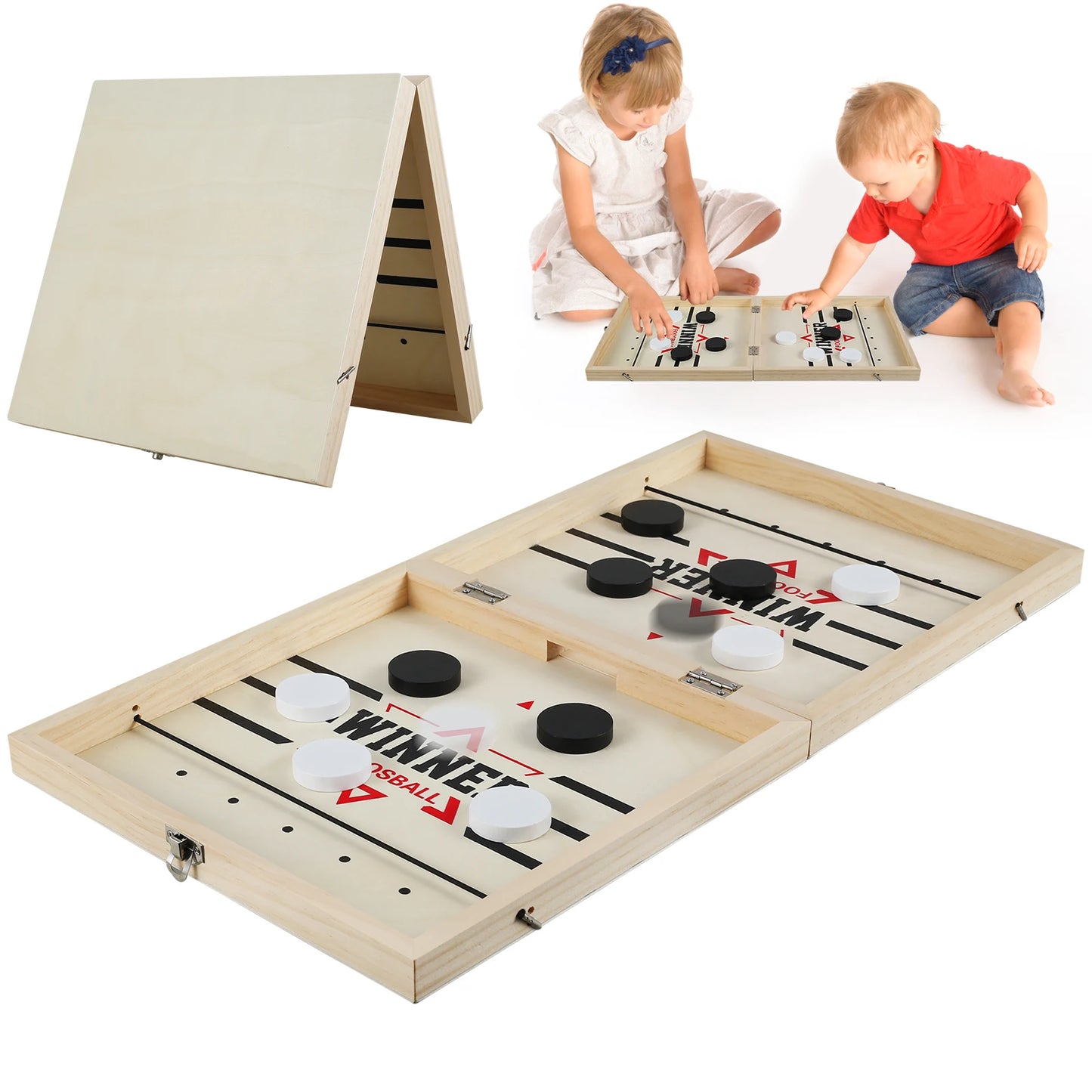 Foldable Foosball Winner Games Table Hockey Catapult Chess Parent-child Fast Sling Puck Board Party Toys For Children Adults