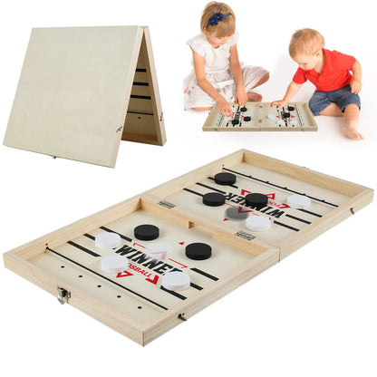 Foldable Foosball Winner Games Table Hockey Catapult Chess Parent-child Fast Sling Puck Board Party Toys For Children Adults