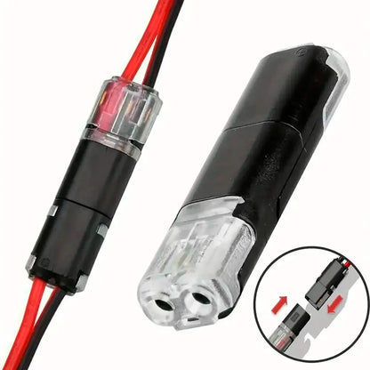 20-100P Double Wire Plug-in Connectors with Locking Buckle Car Wire 2 Way Terminal Block Waterproof Quick Connector Cable Clamps