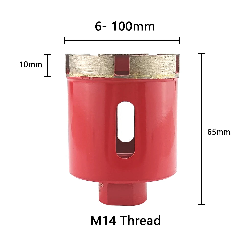 1PC 6-100mm M14 Sintering Core Bit Diamond Hole Saw Marble Granite Brick Tile Ceramic Concrete Crown Drill Bits For Power Tools