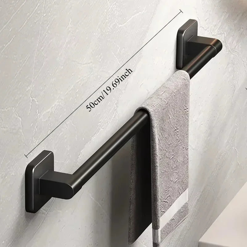 Bathroom Towel Rack Towel Holder Self-adhesive Bathroom Towel Rack Hooks  Bathroom Shelf Without Drilling Towelrack Bathroom