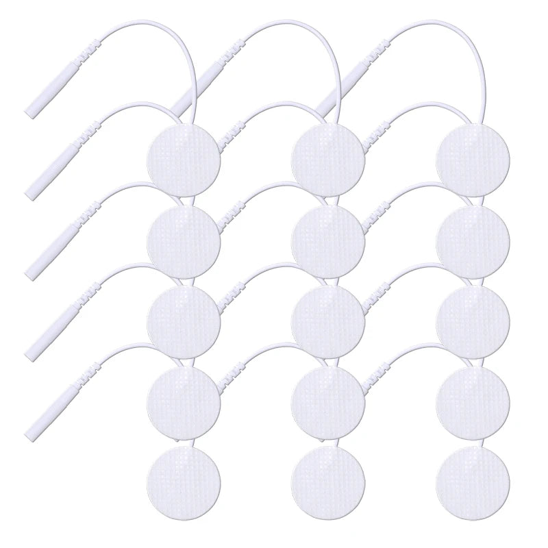 25mm Self-Adhesive Electrode Pads with Conductive Gel for EMS Electric Muscle Stimulator Pulse Massager Replacement Accessory