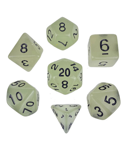 DND Glow-in-the-dark Dice Polyhedral Number Dice D+D Dice Set For Dungeon and Dragon Pathfinder Role Playing Game(RPG)/MTG Game
