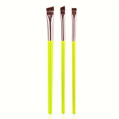 3pcs Makeup Brush Set,Blade eyeliner brush fine oblique head eyebrow brush outline eyeliner ultra-thin eye shadow brush makeup b