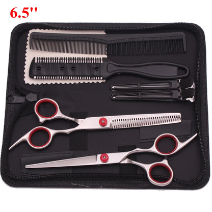6.5'' Professional Hair Scissors Set Comb Razor Thinning Cutting Shears Hairdressing Salon Barber Home Japan Steel Dropshipping