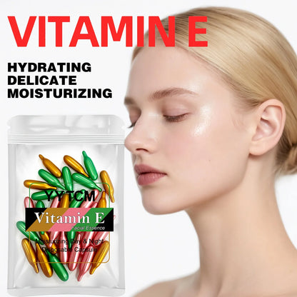 Vitamin E Capsule Essence, Single-Use Essence Capsules, Moisturizing and Hydrating Facial Skin (0.4Gx30 Capsules)/Bag-1 Bag