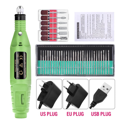 LULAA Portable Professional Electric Nail Drill Machine Manicure Tools Pedicure Drill Set Family Nail File Nail Drill Equipment