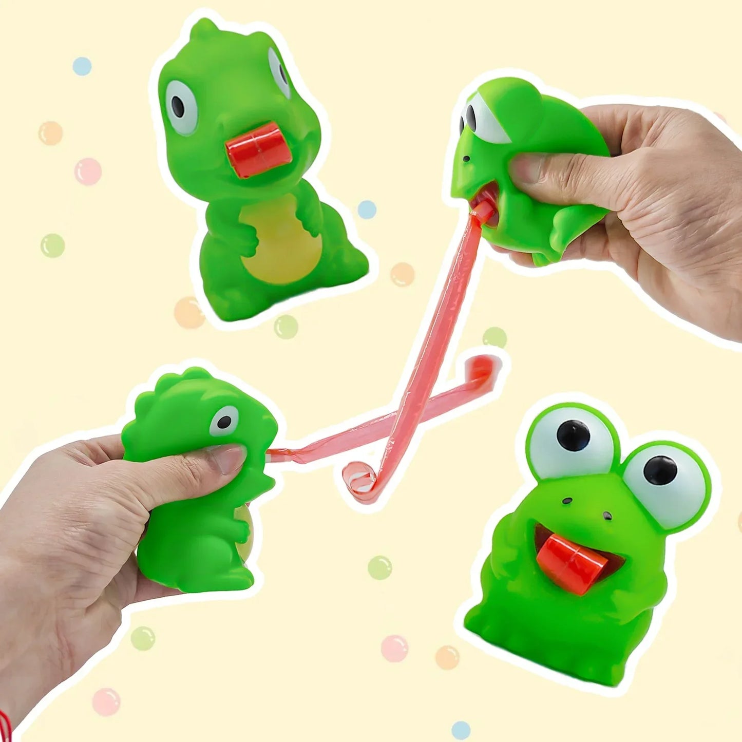 Fidget Decompression pinch toy Creative Frog Dinosaur Sticking Tongue Out Relieve Stress Children Fun Squeeze Interactive Toys