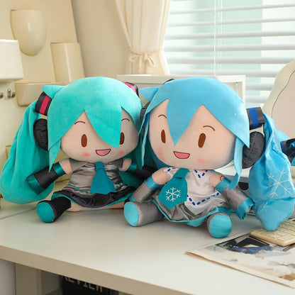 32cm Cute Hatsune Miku Plush Toy Kawaii Anime Miku With Bow High Quality Plushies Home Decor Soothing Plushie Birthday Gift Girl