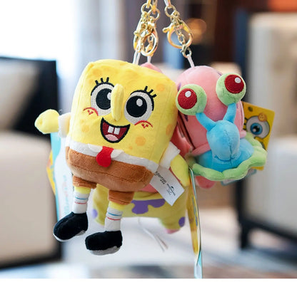 Anime Spongebob Squarepants Patrick Star Squidward Eugene H. Krabs Gary Stuffed Plush Toy Pendant Keychain Birthday Gift For Kid