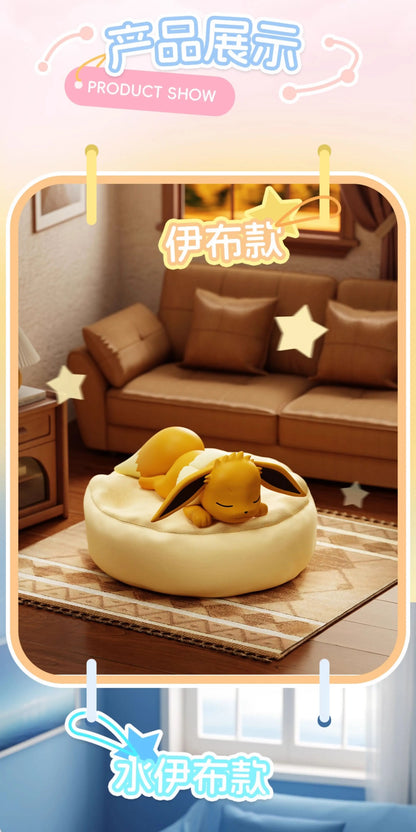 New Genuine Eevee Sleeping Position Series Mystery Box Vaporeon Anime Figurines Sylveon Espeon Umbreon Merchandise  Gift Toy