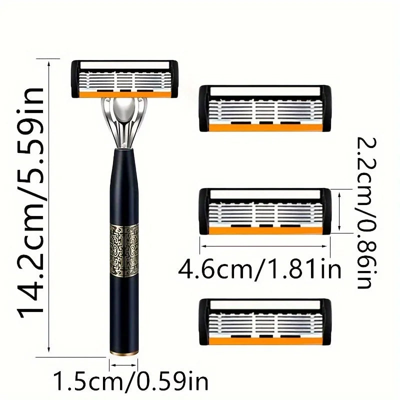 Razor Classic 6 Layer Safety Razor for Mens Shaving&Womens Hair Removal Shaving Blades Manual Shaver