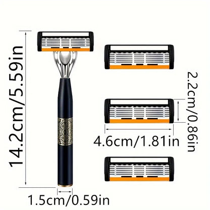 Razor Classic 6 Layer Safety Razor for Mens Shaving&Womens Hair Removal Shaving Blades Manual Shaver
