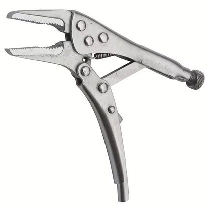5-Inch Heavy-Duty Mini Sharp-Nose Pliers - Adjustable Height, Non-Slip Grip, Compact & Sturdy Metal Clamping Tool